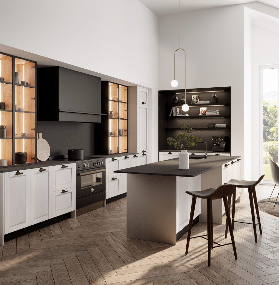 Keuken in warme houttinten